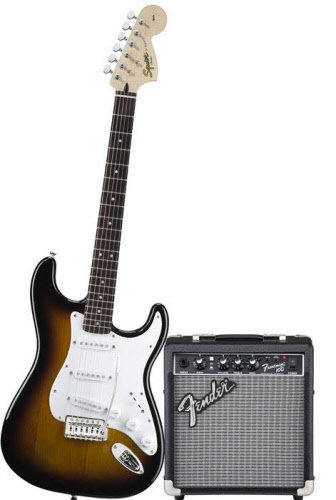 deur afwijzing metaal Fender Squier Affinity Stratocaster met 10 watt versterker